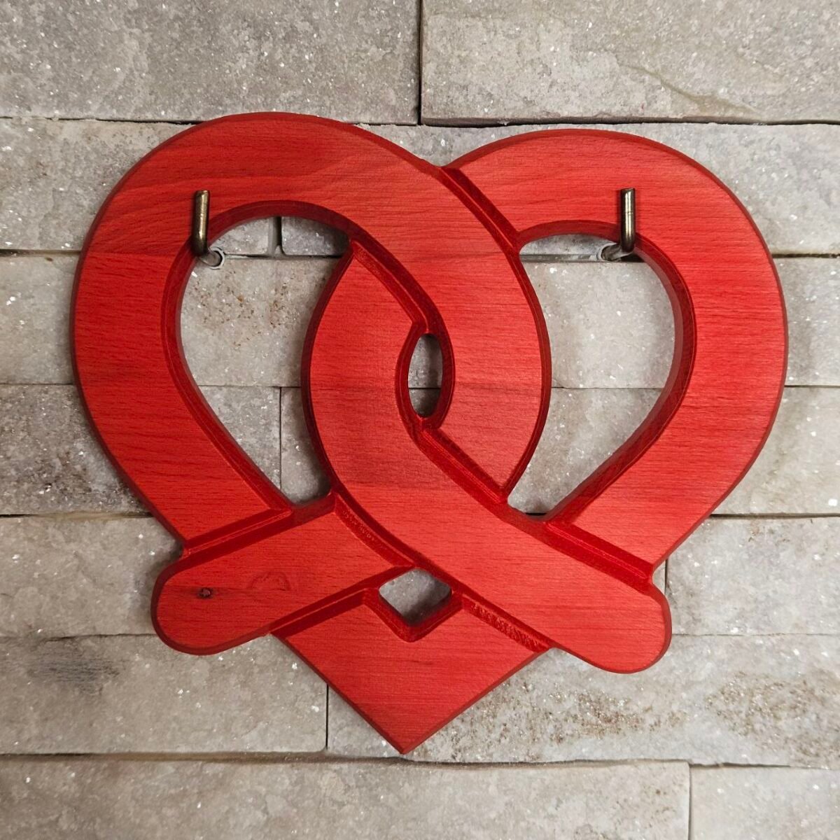 Dessous de plat alsacien Coeur-Bretzel rouge – Image 5